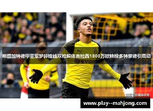 斯图加特德甲亚军梦碎锋线双枪解体吉拉西1800万欧转投多特蒙德引震动 斯图加特德甲亚军梦碎锋线双枪解体吉拉西1800万欧转投多特蒙德引震动